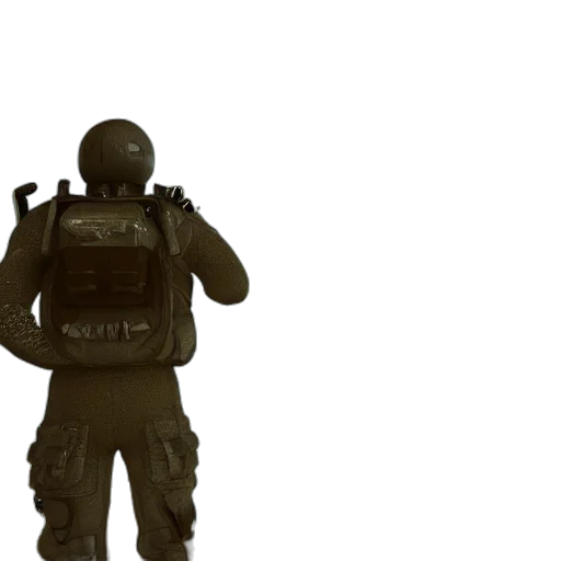 weapon, robot, jacket, staff transparent PNG cut-out