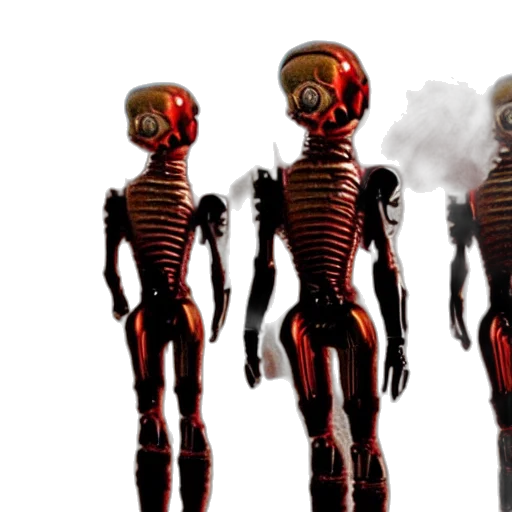 robot, concept art, 3d render, cyberpunk, comic book art, outer space, red, film transparent PNG cut-out