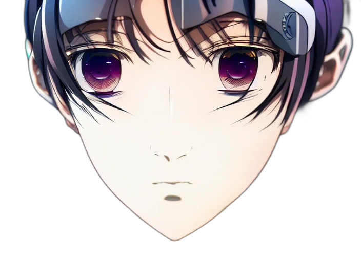 face, mask, robot, creature, anime, pixel art, vaporwave, photorealistic transparent PNG cut-out