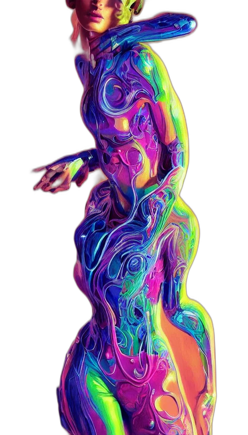 dress, creature, robot, hair transparent PNG cut-out