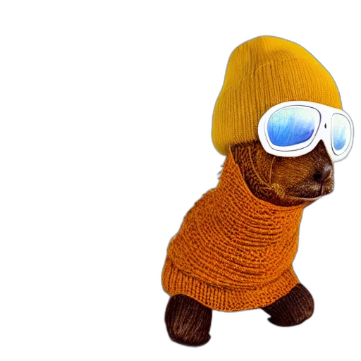 jacket, animal, hat, creature transparent PNG cut-out