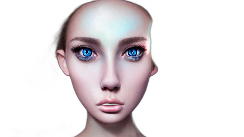 face, robot, mask, creature, 3d render, photorealistic, concept art, fantasy art transparent PNG cut-out