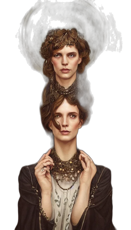 crown, face, dress, hair transparent PNG cut-out
