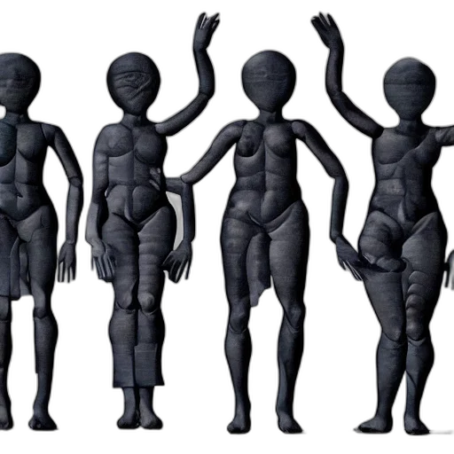 3d render, concept art, black, obsidian transparent PNG cut-out