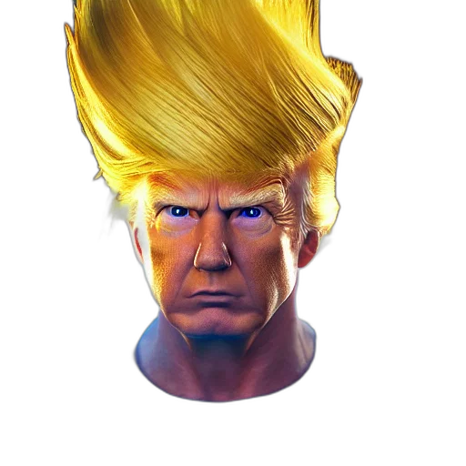 mask, hair, hat, crown, photorealistic, concept art, 3d render, fantasy art transparent PNG cut-out