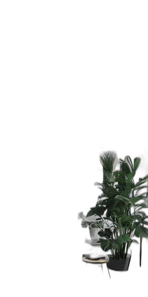 flower, tree, robot, creature, 3d render, photorealistic, vaporwave, concept art transparent PNG cut-out
