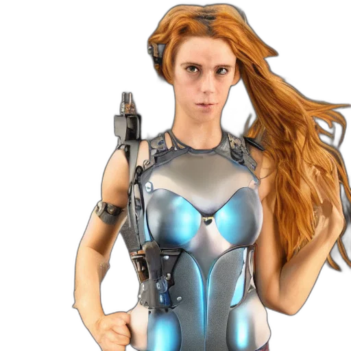 robot, weapon, 3d render, concept art transparent PNG cut-out
