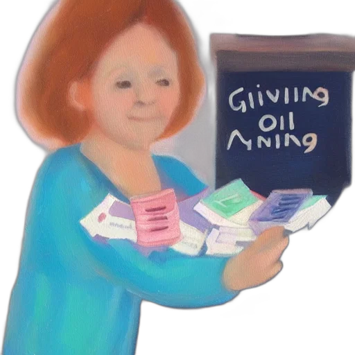 oil painting, watercolor, logo, giving, money, oil, painting transparent PNG cut-out