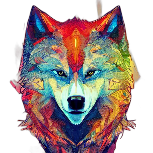 animal, mask, face, jacket, fantasy art, watercolor, pixel art, concept art transparent PNG cut-out