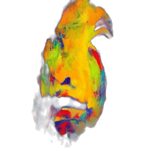 mask, face, animal, robot, photorealistic, 3d render, neon, abstract transparent PNG cut-out