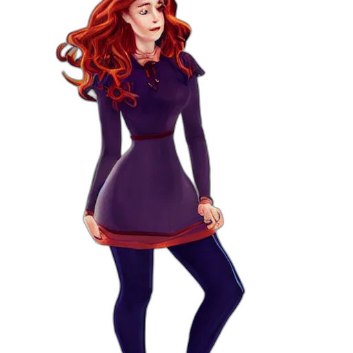 dress, concept art, cartoon, fantasy art transparent PNG cut-out