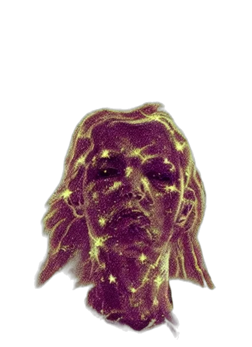 jewelry, mask, face, staff, 3d render, photorealistic, vaporwave, cartoon transparent PNG cut-out