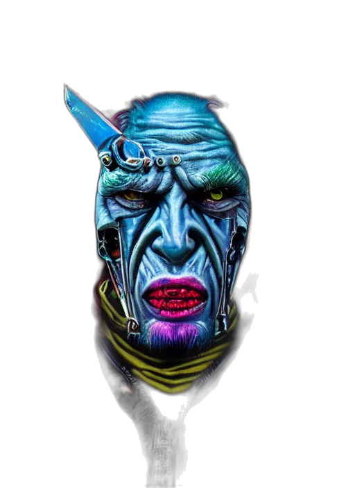 mask, face, creature, staff transparent PNG cut-out