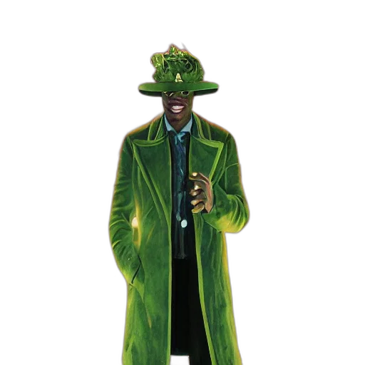 jacket, staff, hat, concept art transparent PNG cut-out