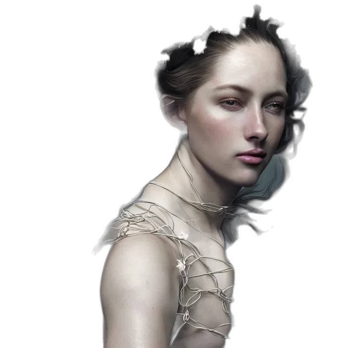 dress, crown, jewelry, face, photorealistic, fantasy art, concept art, oil painting transparent PNG cut-out