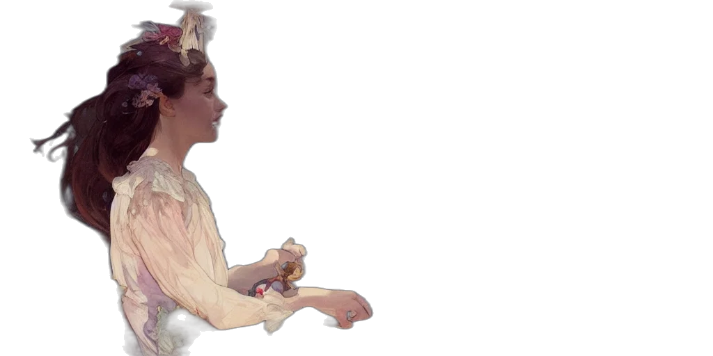creature, hair, concept art, photorealistic transparent PNG cut-out