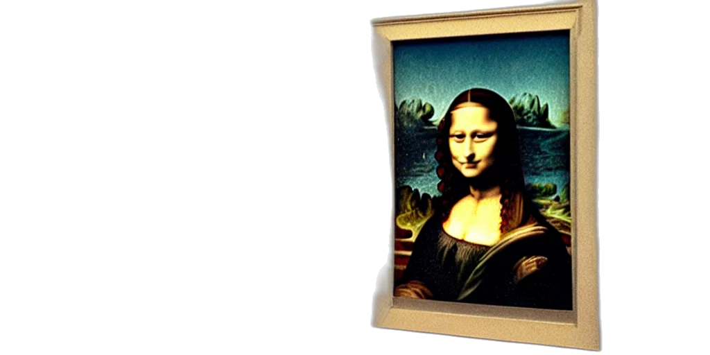 face, photorealistic, oil painting, mona, lisa, looking, marcel, duchamp transparent PNG cut-out