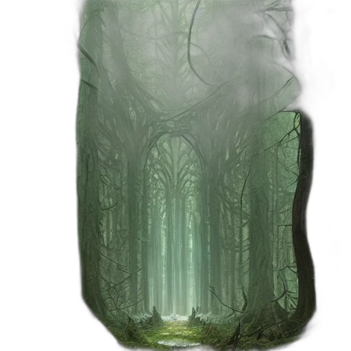bottle, tree, dress, creature transparent PNG cut-out