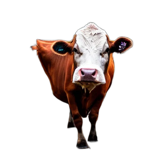 animal, face, food, mask, photorealistic, concept art, 3d render, cow transparent PNG cut-out