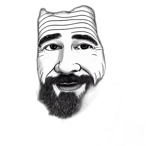 face, mask, hat, animal, cartoon, pencil sketch, photorealistic, comic book art transparent PNG cut-out