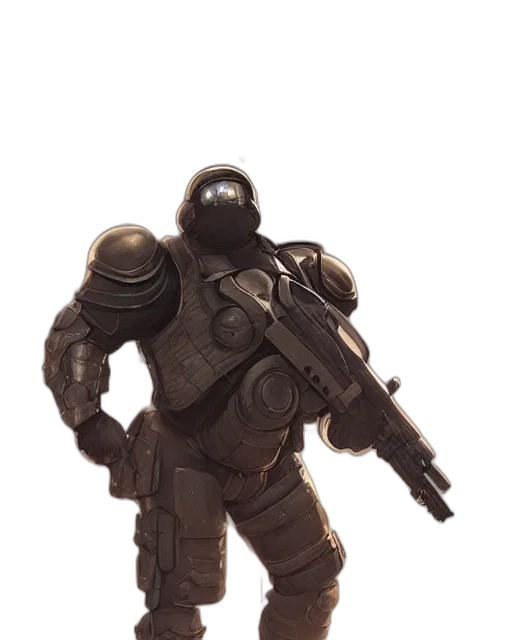 robot, weapon, staff, creature transparent PNG cut-out