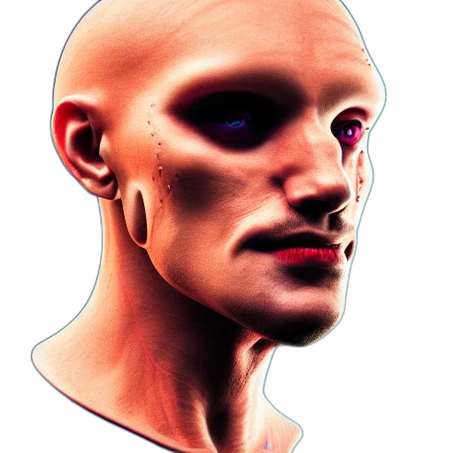 face, mask, robot, creature transparent PNG cut-out