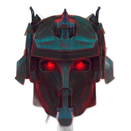 robot, mask, face, concept art transparent PNG cut-out