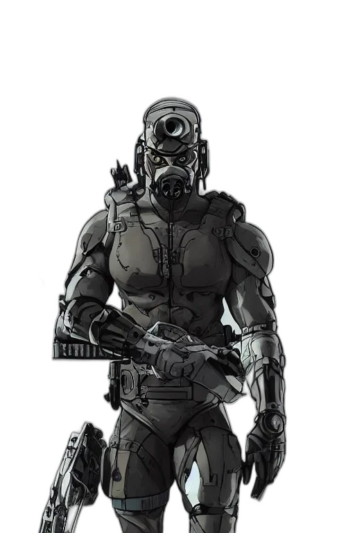 robot, mask, concept art, comic book art transparent PNG cut-out