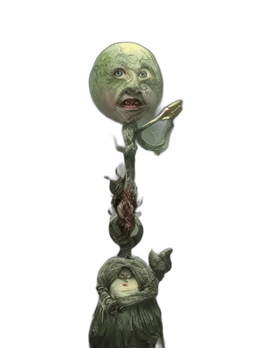 staff, creature, weapon, face transparent PNG cut-out