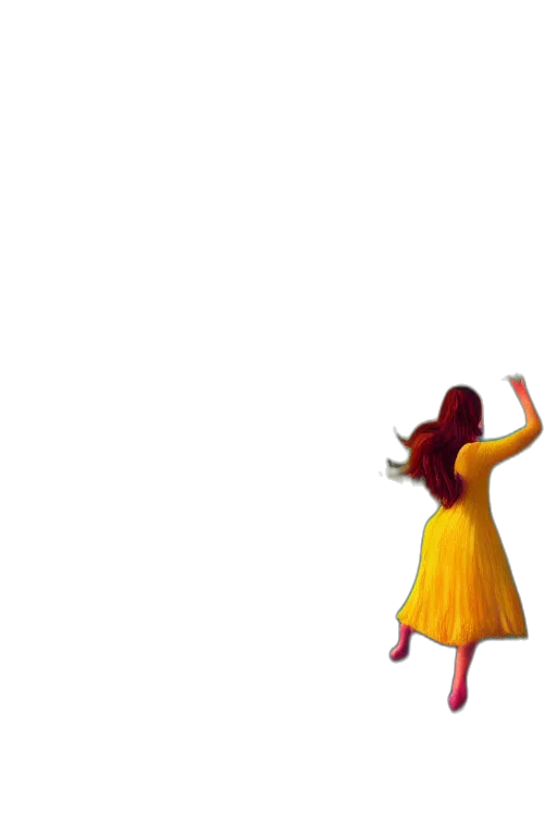 dress, hair, staff, 3d render, concept art, pixel art, outer space, fire transparent PNG cut-out
