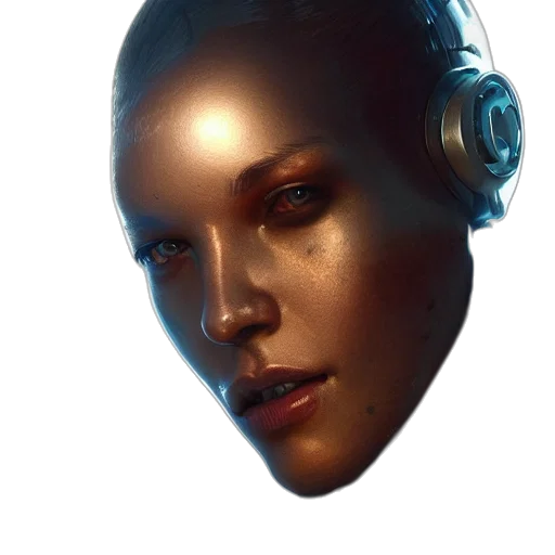 robot, face, mask, jewelry transparent PNG cut-out