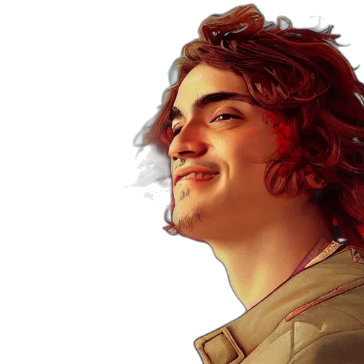 face, jacket, photorealistic, concept art transparent PNG cut-out