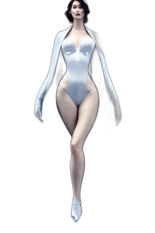 dress, robot, creature, concept art, 3d render, fantasy art, pixel art, blue transparent PNG cut-out