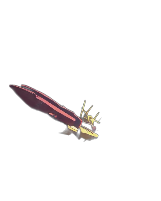 weapon, sword, dragon, staff, 3d render, concept art, pixel art, anime transparent PNG cut-out