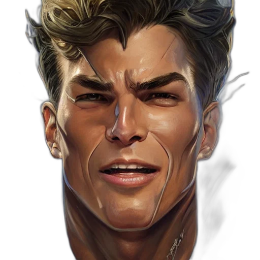 face, hair, staff, comic book art transparent PNG cut-out