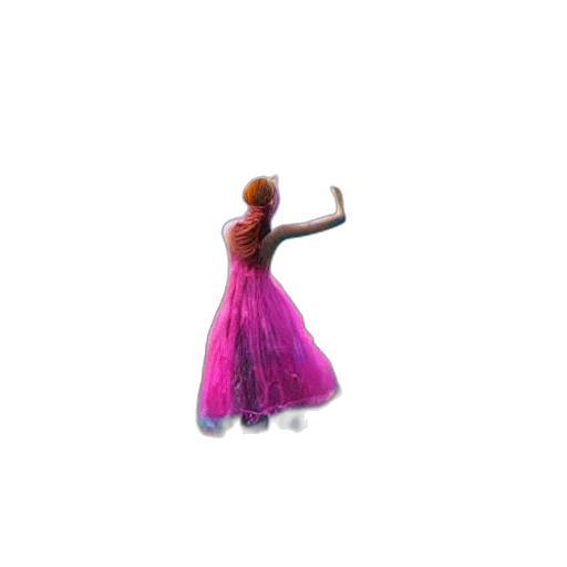 dress, staff, hair, robot, 3d render, concept art, pixel art, photorealistic transparent PNG cut-out