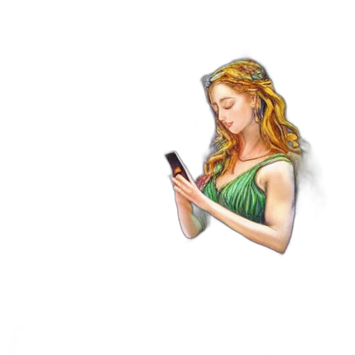 dress, jewelry, staff, pixel art transparent PNG cut-out