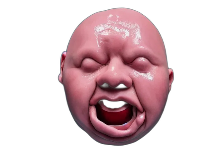 face, mask, creature, 3d render transparent PNG cut-out