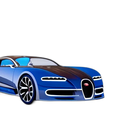 car, robot, 3d render, concept art, photorealistic, cartoon, blue, still transparent PNG cut-out