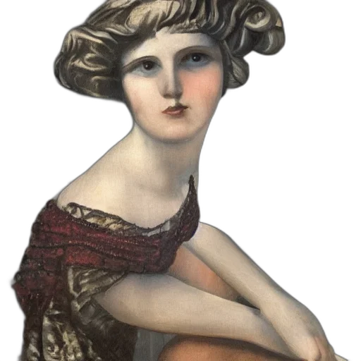 dress, hat, face, jewelry transparent PNG cut-out