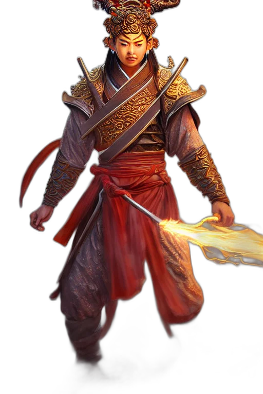 staff, sword, weapon, dragon, fantasy art, concept art, 3d render, photorealistic transparent PNG cut-out