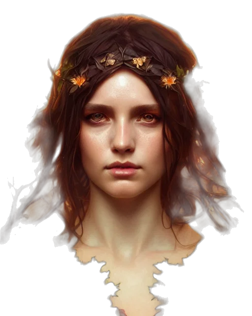 crown, face, jewelry, fantasy art, concept art, photorealistic, oil painting, golden transparent PNG cut-out