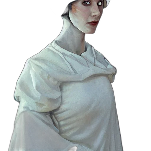 hat, staff, dress, face, concept art, photorealistic, oil painting, fantasy art transparent PNG cut-out