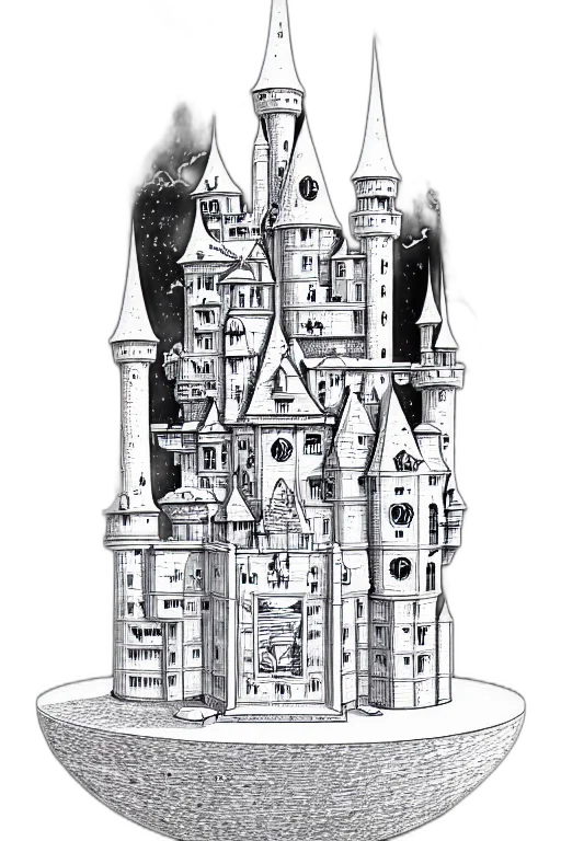 building, crown, concept art, fantasy art transparent PNG cut-out