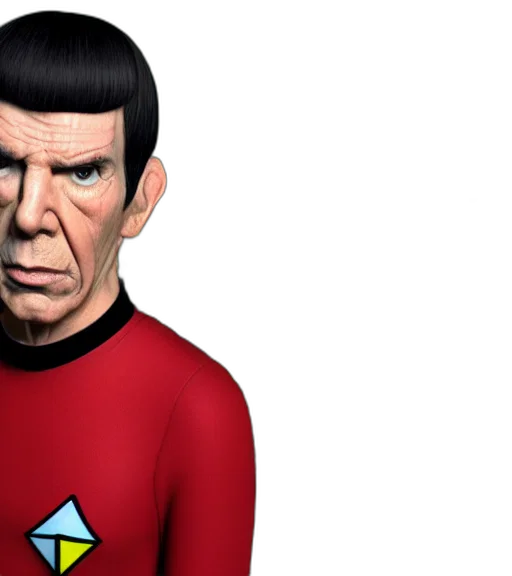 3d render, photorealistic, concept art, spock transparent PNG cut-out