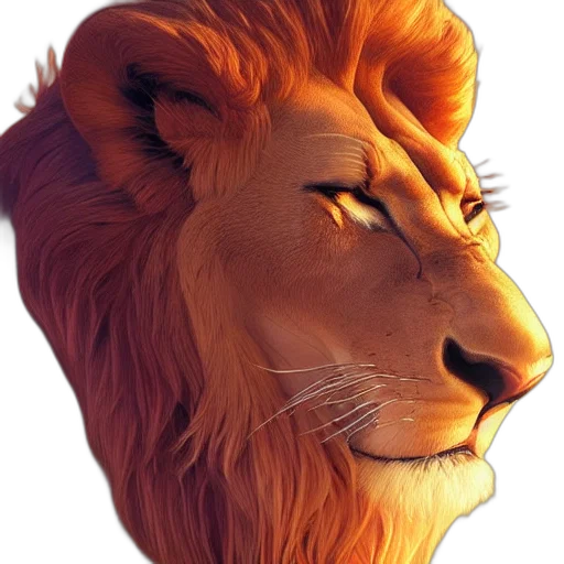 crown, animal, face, staff, photorealistic, concept art, 3d render, fantasy art transparent PNG cut-out