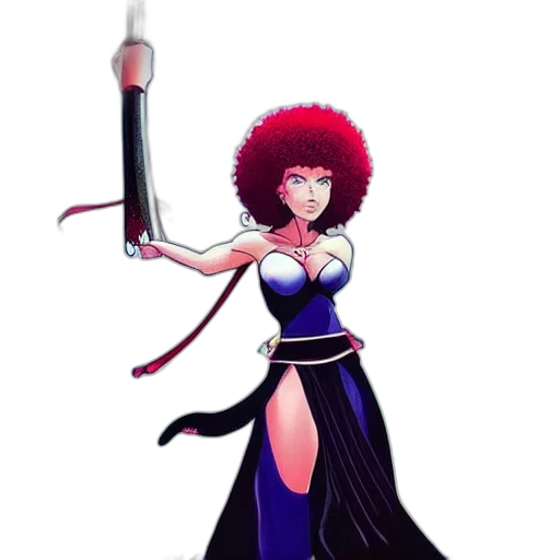 staff, sword, dress, concept art, fantasy art, pixel art, comic book art, scarlett transparent PNG cut-out