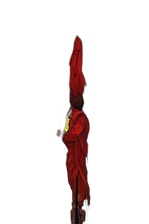 staff, dress, sword, hair transparent PNG cut-out