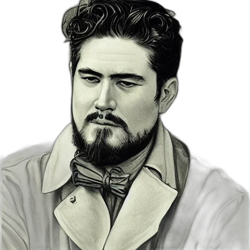 face, staff, jacket, photorealistic, cartoon, comic book art, pencil sketch, drawing transparent PNG cut-out