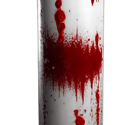 bottle, weapon, staff, photorealistic, concept art, 3d render, red, blood transparent PNG cut-out